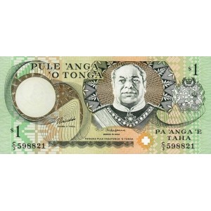 TONGA 1 PA'ANGA 1995, P-31c, ÇİL, ESKİ YABANCI KAĞIT PARA