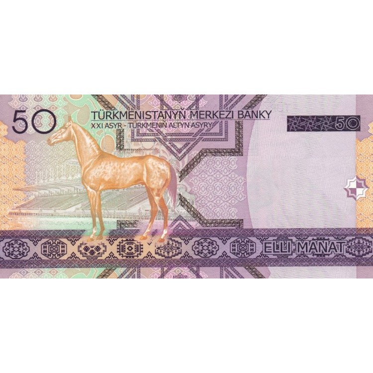 Türkmenistan 50 Manat 2005 P#17 ÇİL/UNC banknot