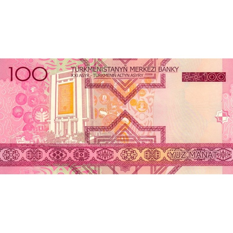 Türkmenistan 100 Manat 2005 P#18 ÇİL/UNC banknot