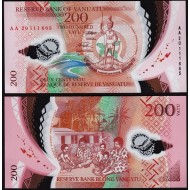 VANUATU 200 VATU 2020 POLYMER, P#12b, ÇİL, ESKİ YABANCI KAĞIT PARA