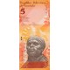 Venezuela 5 Bolívares 2014 P#89f ÇİL UNC kağıt para