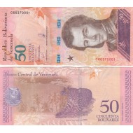 VENEZUELA 50 BOLİVAR 2018, P#105, ÇİL, ESKİ YABANCI KAĞIT PARA