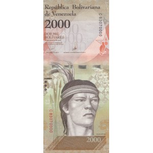 VENEZUELA 2000 BOLİVAR 2016, P#96b, ÇİL, ESKİ YABANCI KAĞIT PARA