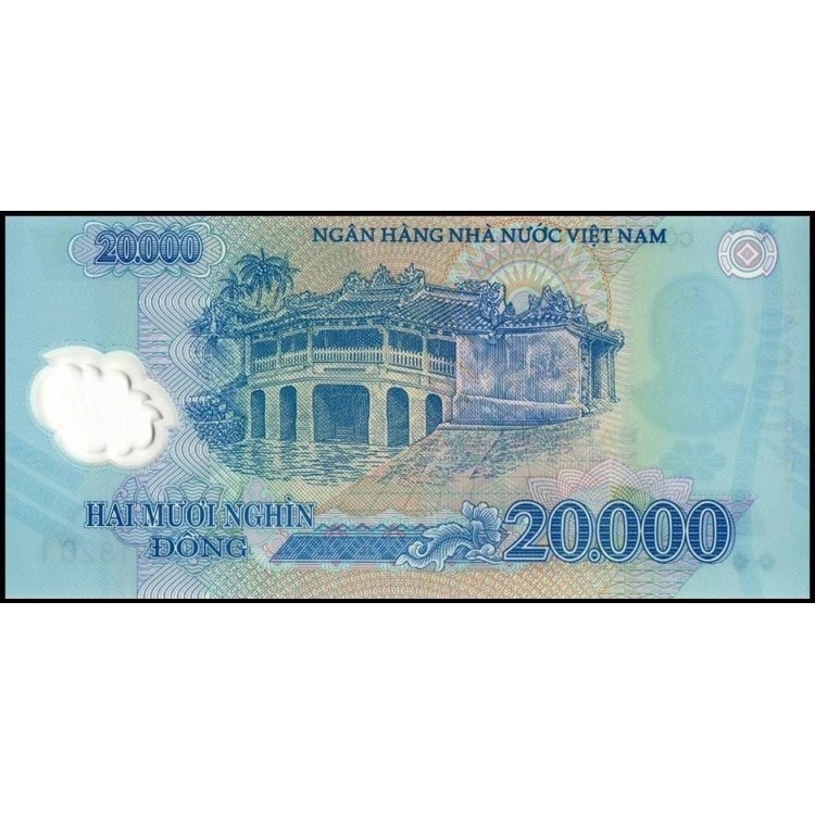 VİETNAM 20000 DONG POLYMER 2024, P#120, ÇİL, ESKİ YABANCI KAĞIT PARA