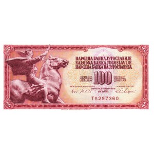 YUGOSLAVYA 100 DİNAR 1965, P#80b, ÇİL, ESKİ YABANCI KAĞIT PARA YUGOSLAVYA 100 DİNAR 1965, P#80b, ÇİL, ESKİ YABANCI KAĞIT PARA