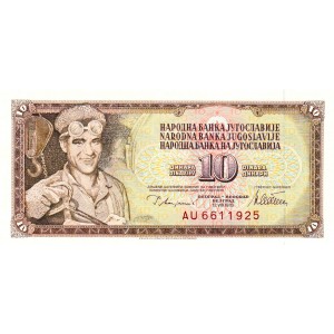 YUGOSLAVYA 10 DİNAR 1978, P#87a, ÇİL, ESKİ YABANCI KAĞIT PARA YUGOSLAVYA 10 DİNAR 1978, P#87a, ÇİL, ESKİ YABANCI KAĞIT PARA