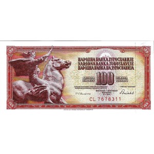 YUGOSLAVYA 100 DİNAR 1986, P#90c, ÇİL, ESKİ YABANCI KAĞIT PARA YUGOSLAVYA 100 DİNAR 1986, P#90c, ÇİL, ESKİ YABANCI KAĞIT PARA