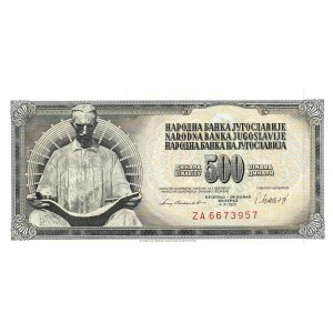 YUGOSLAVYA 500 DİNAR 1981, P#91br, REPLACEMENT, ÇİL, ESKİ YABANCI KAĞIT PARA YUGOSLAVYA 500 DİNAR 1981, P#91br, REPLACEMENT, ÇİL, ESKİ YABANCI KAĞIT PARA