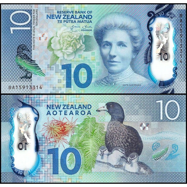 Yeni Zelanda 10 Dolar 2015 P#192 Kate Sheppard polymer ÇİL banknot