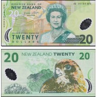 Yeni Zelanda 20 Dolar 2014 P#187c II. Elizabeth Polymer ÇİL Banknot