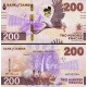 ZAMBİA 200 KWACHA 2024 HYBRİD, P#66, ÇİL, ESKİ YABANCI KAĞIT PARA