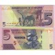 Zimbabve 5 Dollars 2019 P#102 ÇİL UNC kağıt para