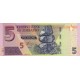 Zimbabve 5 Dollars 2019 P#102 ÇİL UNC kağıt para
