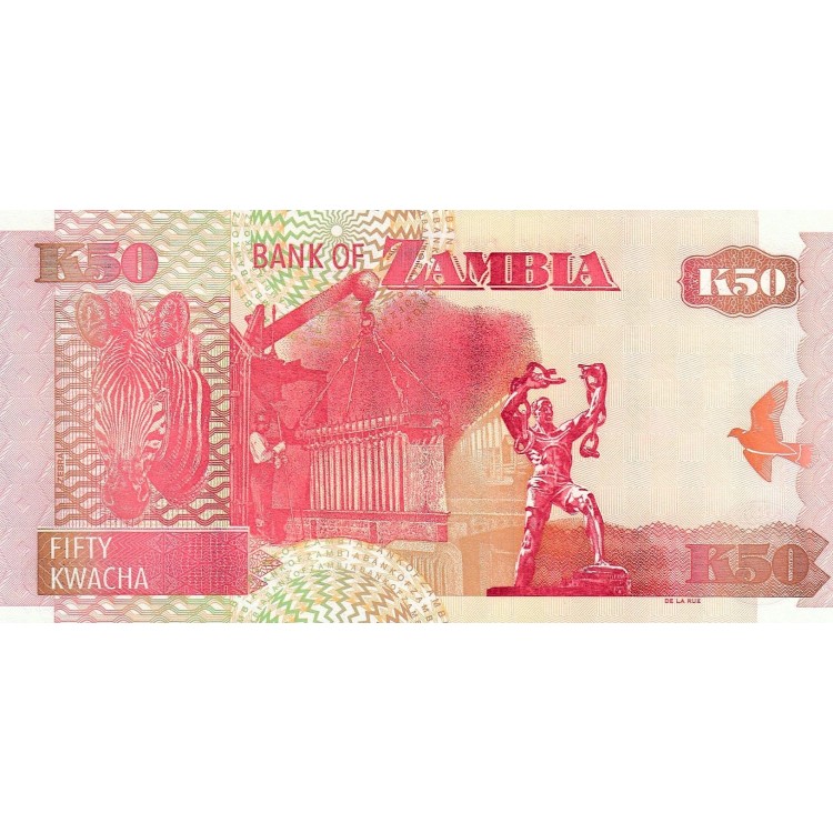 Zambiya 50 Kwacha 2009 P#37h ÇİL/UNC Zambiya 50 Kwacha 2009 P#37h ÇİL UNC kağıt para