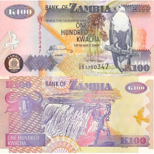 Zambia 100 Kwacha 2009 P#38h  ÇİL/UNC Kağıt Para
