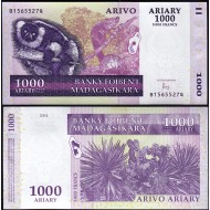 MADAGASKAR 1000 ARIARY 2004, P#89c, ÇİL, ESKİ YABANCI KAĞIT PARA