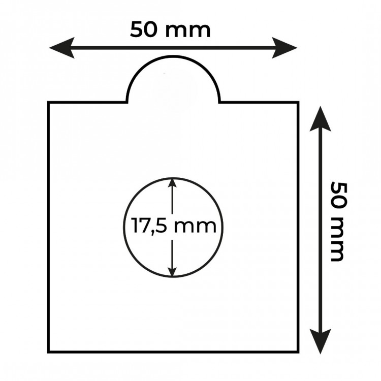 Madeni Para Karton Kapama 17.5 mm, Kendinden Yapışkanlı - Sticker'sız (25 ADET, 1 KUTU)