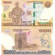 Özbekistan 100.000 Som 2019 P#86 ÇİL UNC kağıt banknot