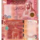 Ürdün 5 Dinar 2022 P#40a ÇİL/UNC Kağıt Para ön ve arka yüz