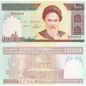 İran 1000 Riyal 2014 P#143g ÇİL/UNC Kağıt Para