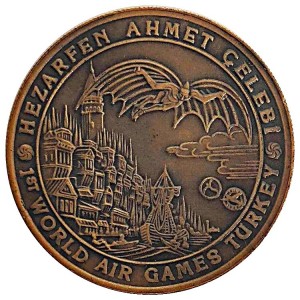 1. DÜNYA HAVA OYUNLARI, HEZARFEN AHMET ÇELEBİ 1997, DARPHANE HATIRA BRONZ PARA, SERTİFİKALI
