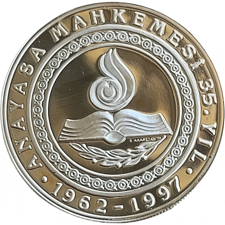 ANAYASA MAHKEMESİ 35. YILI 1997 GÜMÜŞ HATIRA PARASI SERTİFİKASIZ NADİR – 3Alp Koleksiyon Anayasa Mahkemesi 35 yılı 1997 darphane gümüş hatıra para sertifikasız nadir görseli – 3Alp Koleksiyon