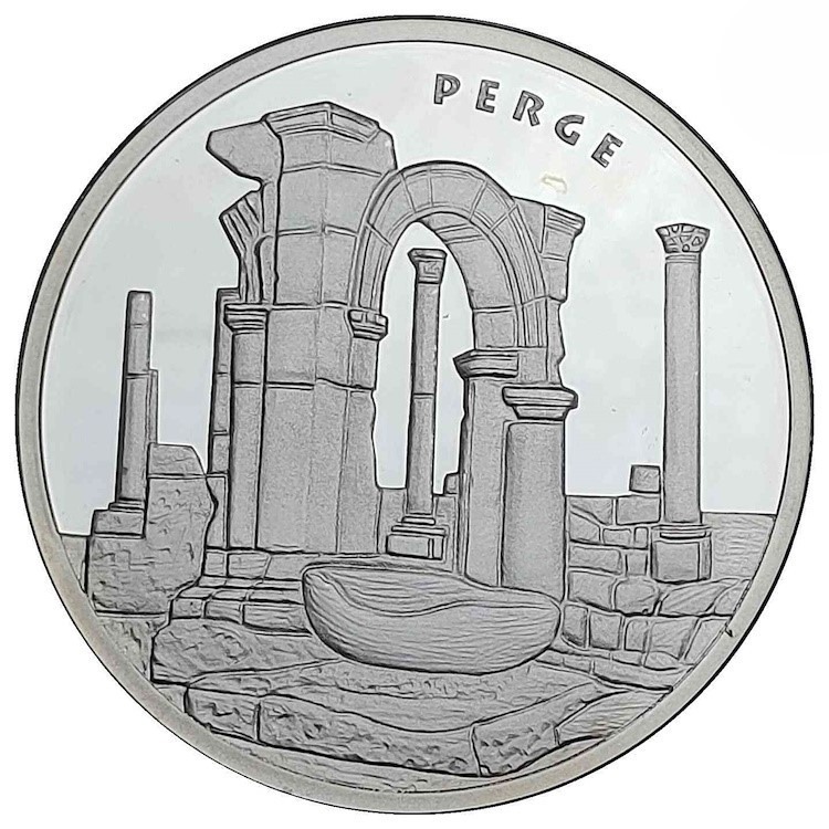 ANTİK KENTLER SERİSİ NO:14 PERGE 2020 GÜMÜŞ HATIRA PARASI SERTİFİKALI – 3Alp Koleksiyon Perge 2020 Antik Kentler Serisi No 14 darphane gümüş hatıra para sertifikalı ön arka yüz görseli – 3Alp Koleksiyon