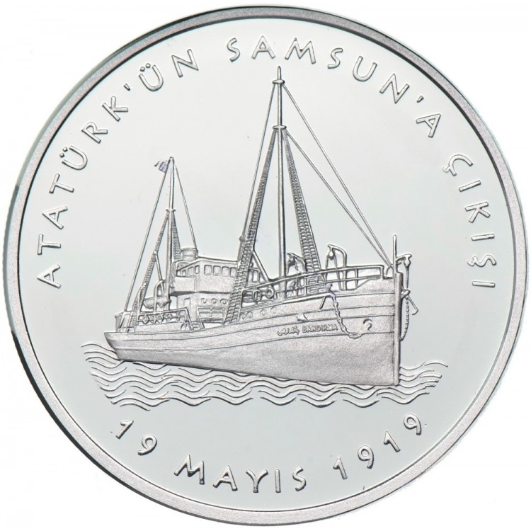 ATATÜRK’ÜN SAMSUN’A ÇIKIŞININ 100. YILI 2019 GÜMÜŞ HATIRA PARASI SERTİFİKALI – 3Alp Koleksiyon Atatürk’ün Samsun’a çıkışı 100 yıl 2019 darphane gümüş hatıra para sertifikalı görseli – 3Alp Koleksiyon