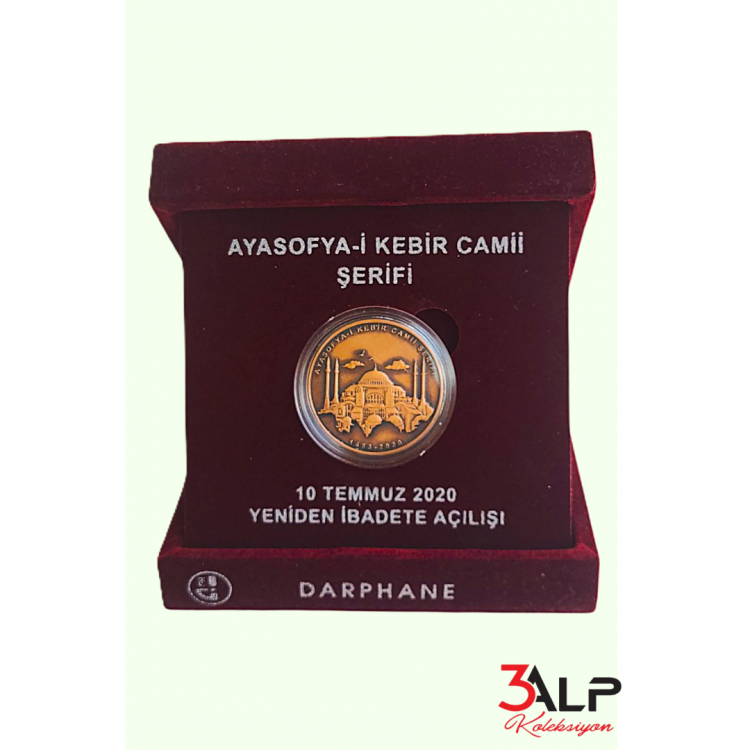 Ayasofya-i Kebir Camii Şerifi Bronz Kutulu ve Sertifikalı Ayasofya-i Kebir Camii Şerifi Bronz Kutulu ve Sertifikalı