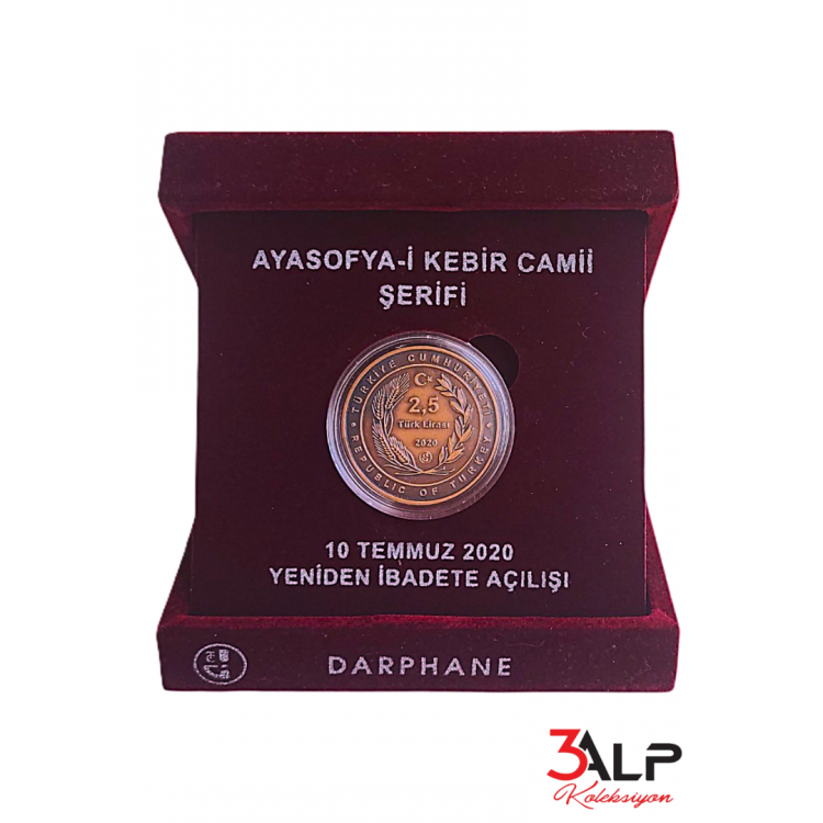 Ayasofya-i Kebir Camii Şerifi Bronz Kutulu ve Sertifikalı Ayasofya-i Kebir Camii Şerifi Bronz Kutulu ve Sertifikalı