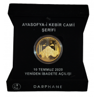 Ayasofya-i Kebir Camii Şerifi Gümüş Üzeri Altın Kaplama Kutulu ve Sertifikalı Ayasofya-i Kebir Camii Şerifi Gümüş Üzeri Altın Kaplama Kutulu ve Sertifikalı