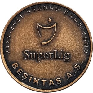 BEŞİKTAŞ 16.ŞAMPİYONLUK 2021, DARPHANE HATIRA BRONZ PARA, SERTİFİKALI