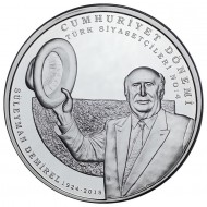 CUMHURİYET DÖNEMİ TÜRK SİYASETÇİLERİ NO:4, SÜLEYMAN DEMİREL 2024, DARPHANE HATIRA GÜMÜŞ PARA, SERTİFİKALI CUMHURİYET DÖNEMİ TÜRK SİYASETÇİLERİ NO:4, SÜLEYMAN DEMİREL 2024, DARPHANE HATIRA GÜMÜŞ PARA, SERTİFİKALI