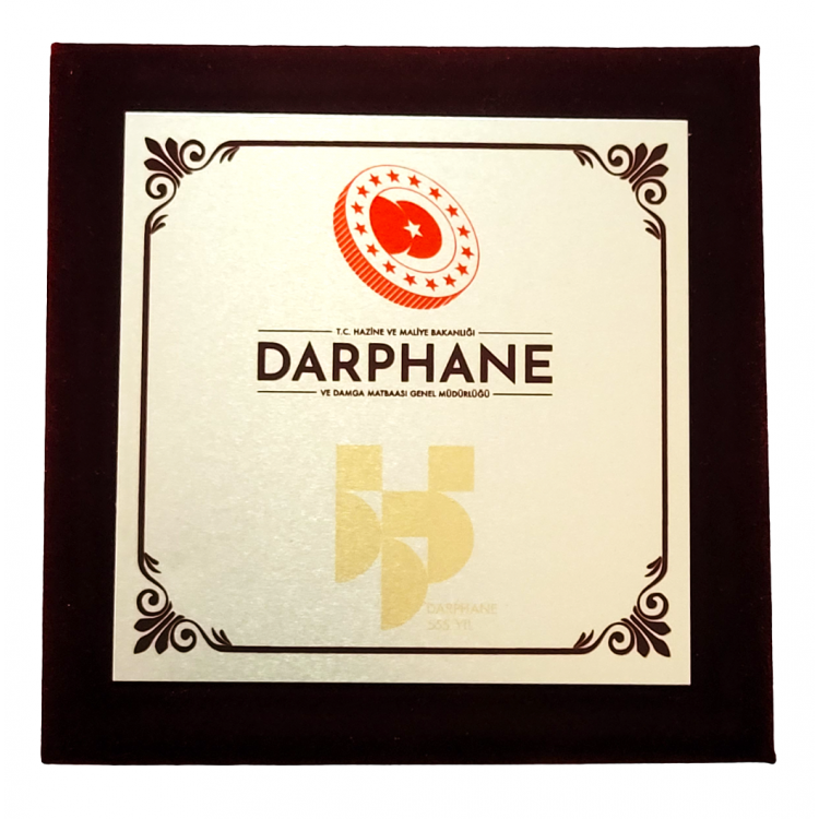 Darphane Kuruluşunun 555.Yıli Kadife Kutulu Bronz Hatıra Para Darphane Kutusunda Sertifikalı-2023 Darphane Kuruluşunun 555.Yıli Kadife Kutulu Bronz Hatıra Para Darphane Kutusunda Sertifikalı-2023