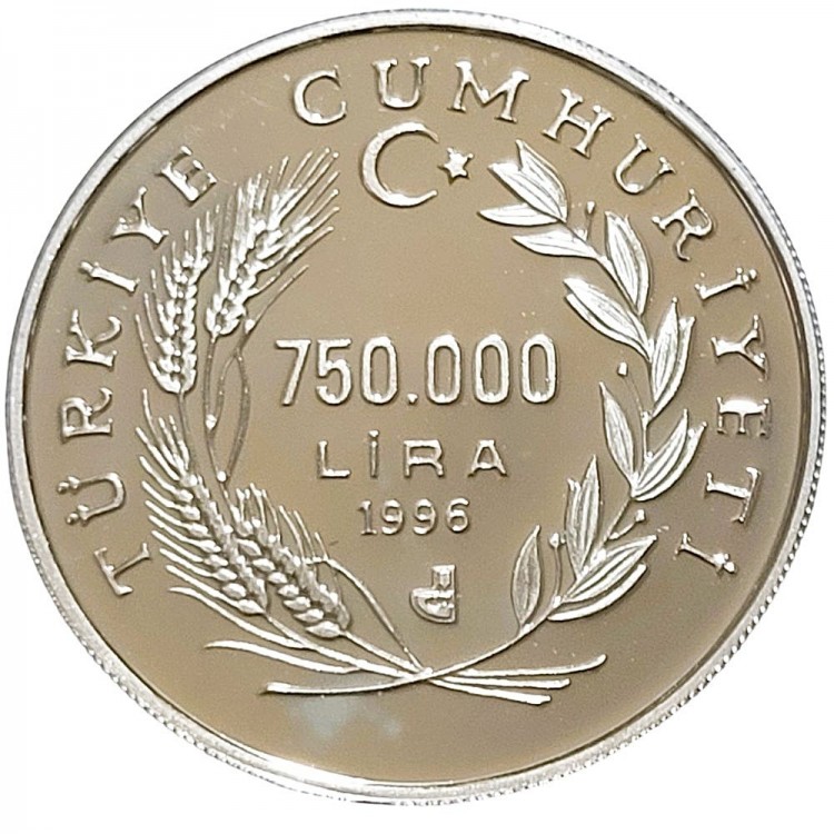 DÜNYA GIDA ZİRVESİ 1996, BAŞAK SOLDA, DARPHANE HATIRA GÜMÜŞ PARA, SERTİFİKALI