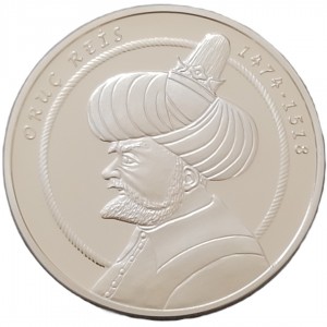 GEMİLER VE KAŞİFLER SERİSİ NO:9, ORUÇ REİS 2018, DARPHANE HATIRA GÜMÜŞ PARA, SERTİFİKALI 