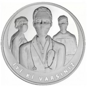 KORONA VİRÜS, DARPHANE HATIRA GÜMÜŞ PARA, SERTİFİKALI