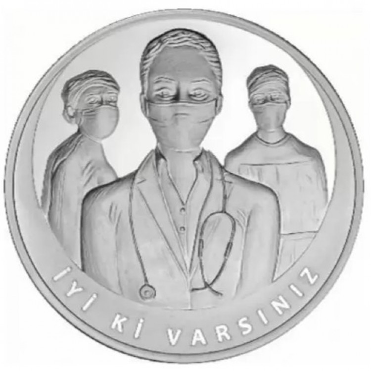KORONA VİRÜS, DARPHANE HATIRA GÜMÜŞ PARA, SERTİFİKALI