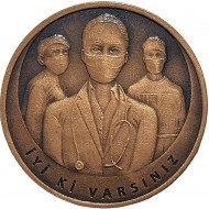 KORONA VİRÜS HATIRA PARASI 2022, DARPHANE HATIRA BRONZ PARA, SERTİFİKALI