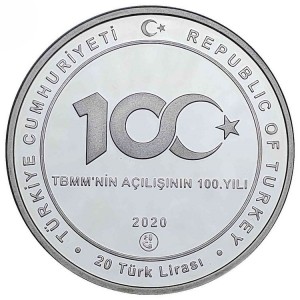 TBMM'NİN AÇILIŞININ 100.YILI 2021, DARPHANE HATIRA GÜMÜŞ PARA, SERTİFİKALI 