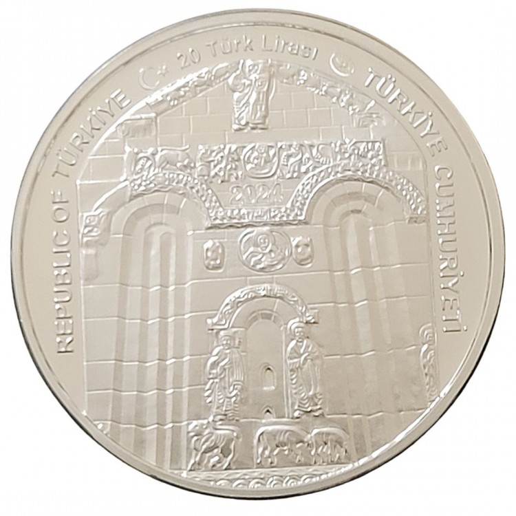 TÜRKİYE'NİN KADİM KÜLTÜRÜ SERİSİ NO:2, VAN AKDAMAR KİLİSESİ 2024, DARPHANE HATIRA GÜMÜŞ PARA, SERTİFİKALI