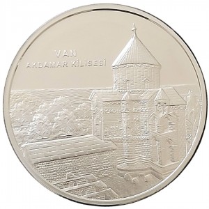 TÜRKİYE'NİN KADİM KÜLTÜRÜ SERİSİ NO:2, VAN AKDAMAR KİLİSESİ 2024, DARPHANE HATIRA GÜMÜŞ PARA, SERTİFİKALI 