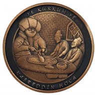 MASAL KAHRAMANLARI SERİSİ NO:3, NASREDDİN HOCA, YE KÜRKÜM YE 2017, DARPHANE HATIRA BRONZ PARA, SERTİFİKALI 