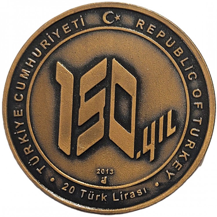 ZİRAAT BANKASI'NIN 150. YILI 2013, DARPHANE HATIRA BRONZ PARA, SERTİFİKALI ZİRAAT BANKASI'NIN 150. YILI 2013, DARPHANE HATIRA BRONZ PARA, SERTİFİKALI