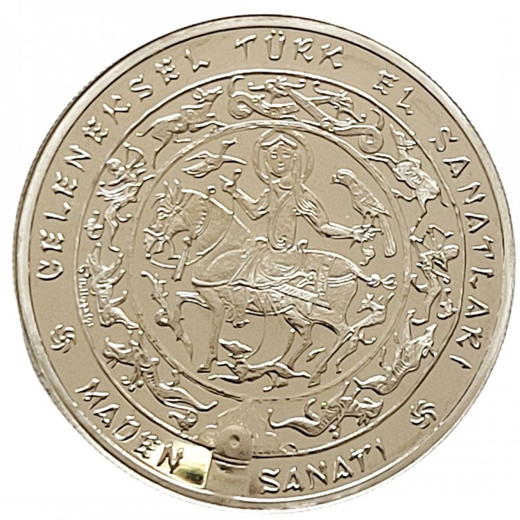 GELENEKSEL TÜRK EL SANATLARI NO:2, MADEN SANATI 2003, DARPHANE HATIRA GÜMÜŞ PARA, SERTİFİKALI GELENEKSEL TÜRK EL SANATLARI NO:2, MADEN SANATI 2003, DARPHANE HATIRA GÜMÜŞ PARA, SERTİFİKALI