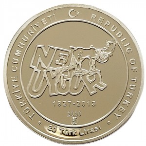 GELENEKSEL TÜRK TİYATROSU NO:3, NEJAT UYGUR 2020, DARPHANE HATIRA GÜMÜŞ PARA, SERTİFİKALI 