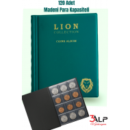 Lion 120 Gözlü Mini Madeni Para Albümü, YEŞİL RENK Lion 120 Gözlü Mini Madeni Para Albümü, YEŞİL RENK