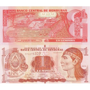 HONDURAS 1 LEMPİRA 2014, P#96, ÇİL, ESKİ YABANCI KAĞIT PARA