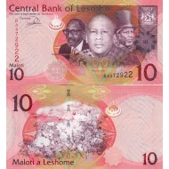 LESOTHO 10 MALOTİ 2013, P#21b, ÇİL, ESKİ YABANCI KAĞIT PARA