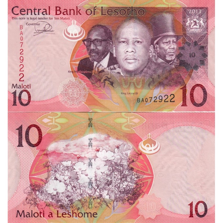 LESOTHO 10 MALOTİ 2013, P#21b, ÇİL, ESKİ YABANCI KAĞIT PARA LESOTHO 10 MALOTİ 2013, P#21b, ÇİL, ESKİ YABANCI KAĞIT PARA